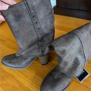MIA Taupe Heeled Boots
